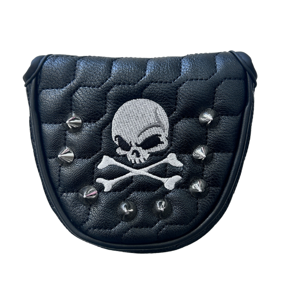 Golf Putter Cover Mallet Putter - Studded Skull