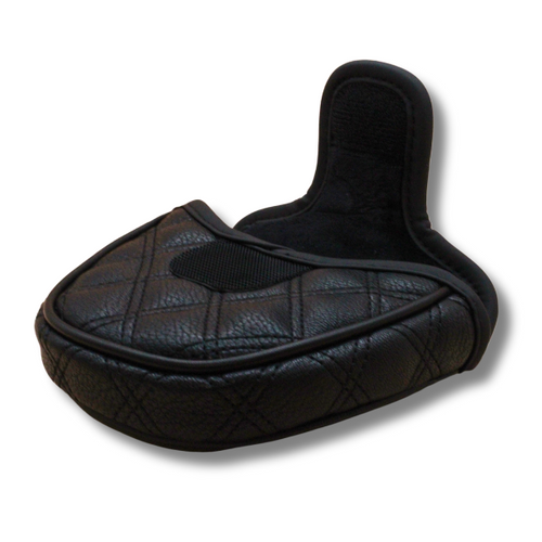 Golf Putter Cover Mallet Putter Quilted Skull - Black