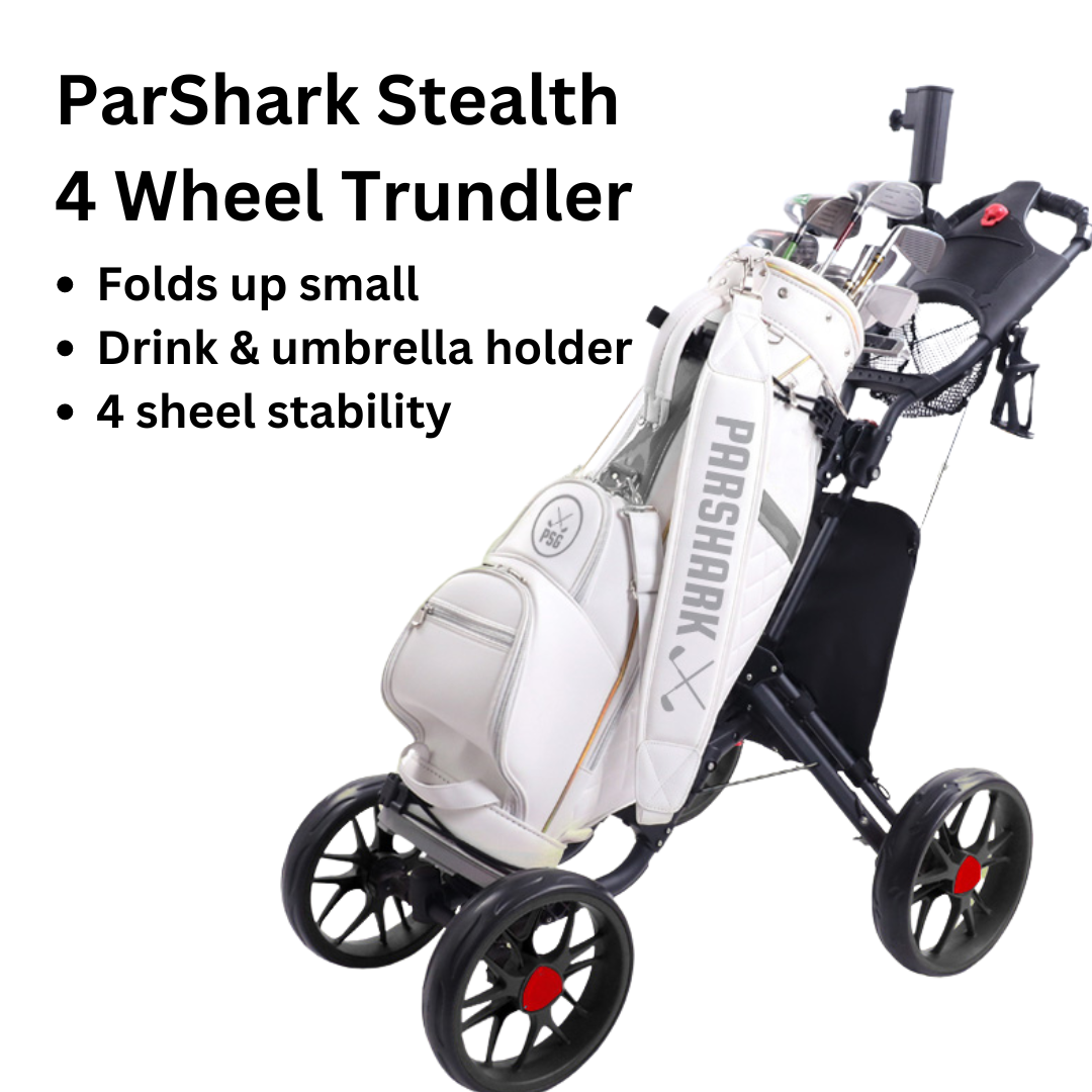 ParShark Golf Trundler 4 Wheel Umbrella Holder - Stealth
