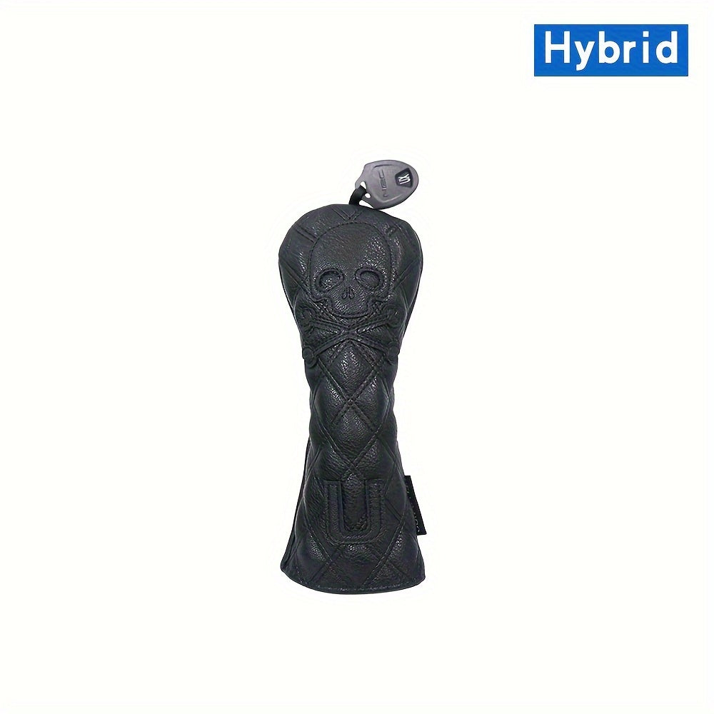 Golf Hybrid Cover Quilted Black skull