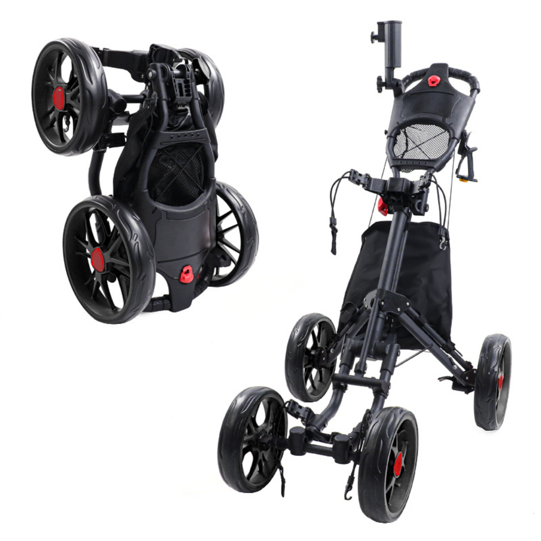 ParShark Golf Trundler 4 Wheel Umbrella Holder - Stealth