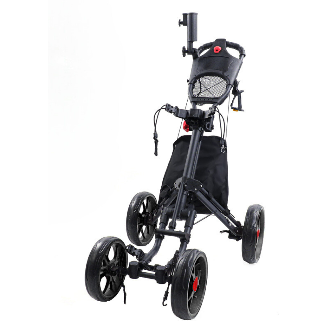 ParShark Golf Trundler 4 Wheel Umbrella Holder - Stealth