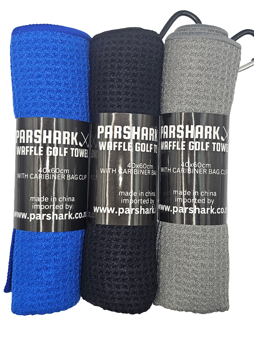 ParShark Golf Towel - Waffle Black