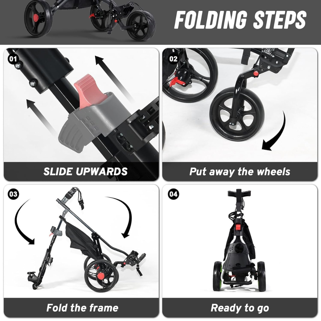 ParShark Golf Trundler 3 Wheel Umbrella Holder - Delta