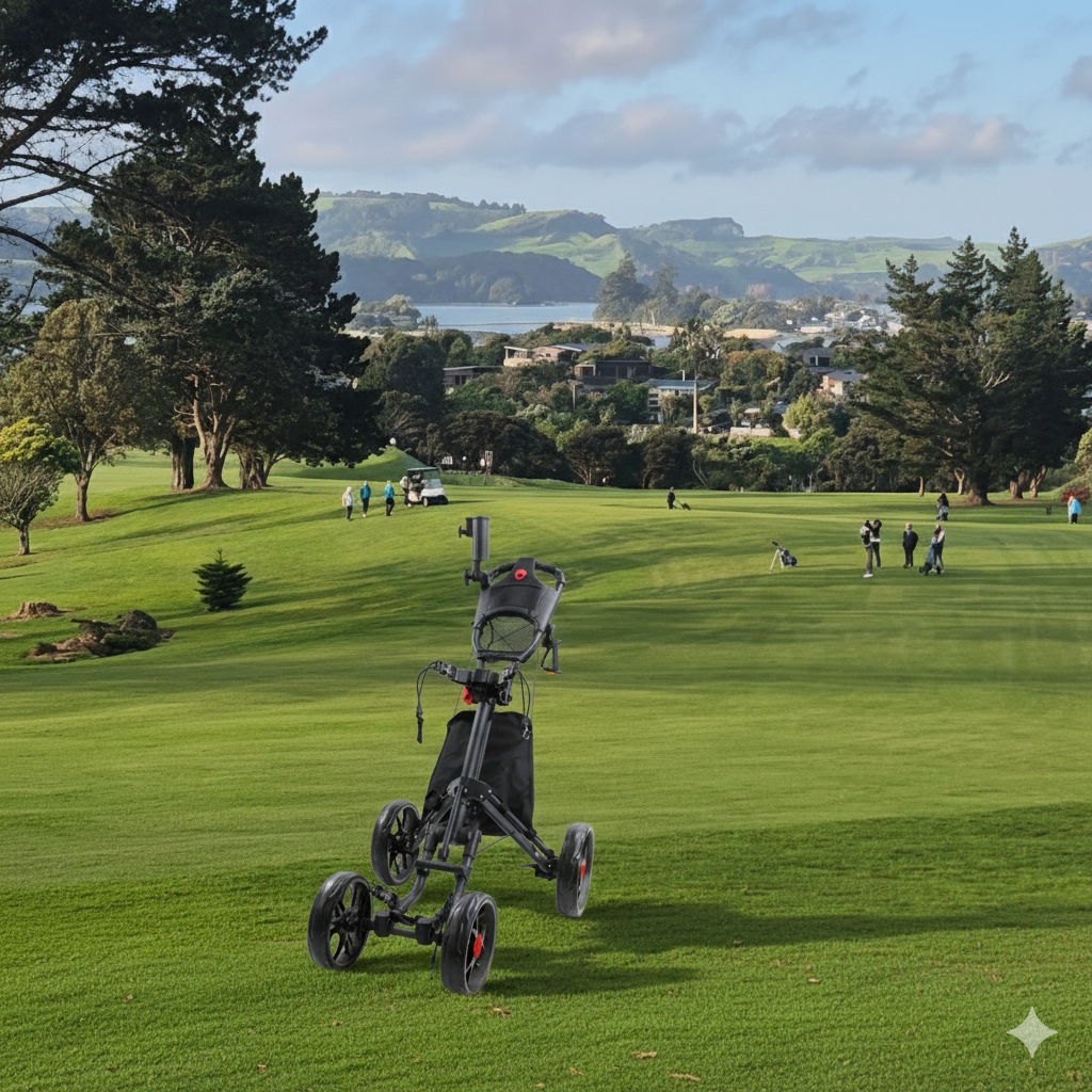 ParShark Golf Trundler 4 Wheel Umbrella Holder - Stealth