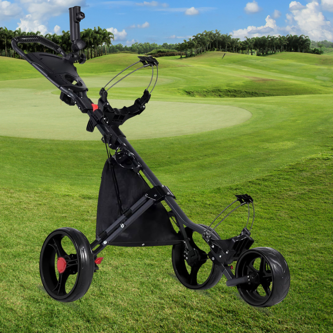 ParShark Golf Trundler 3 Wheel Umbrella Holder - Delta