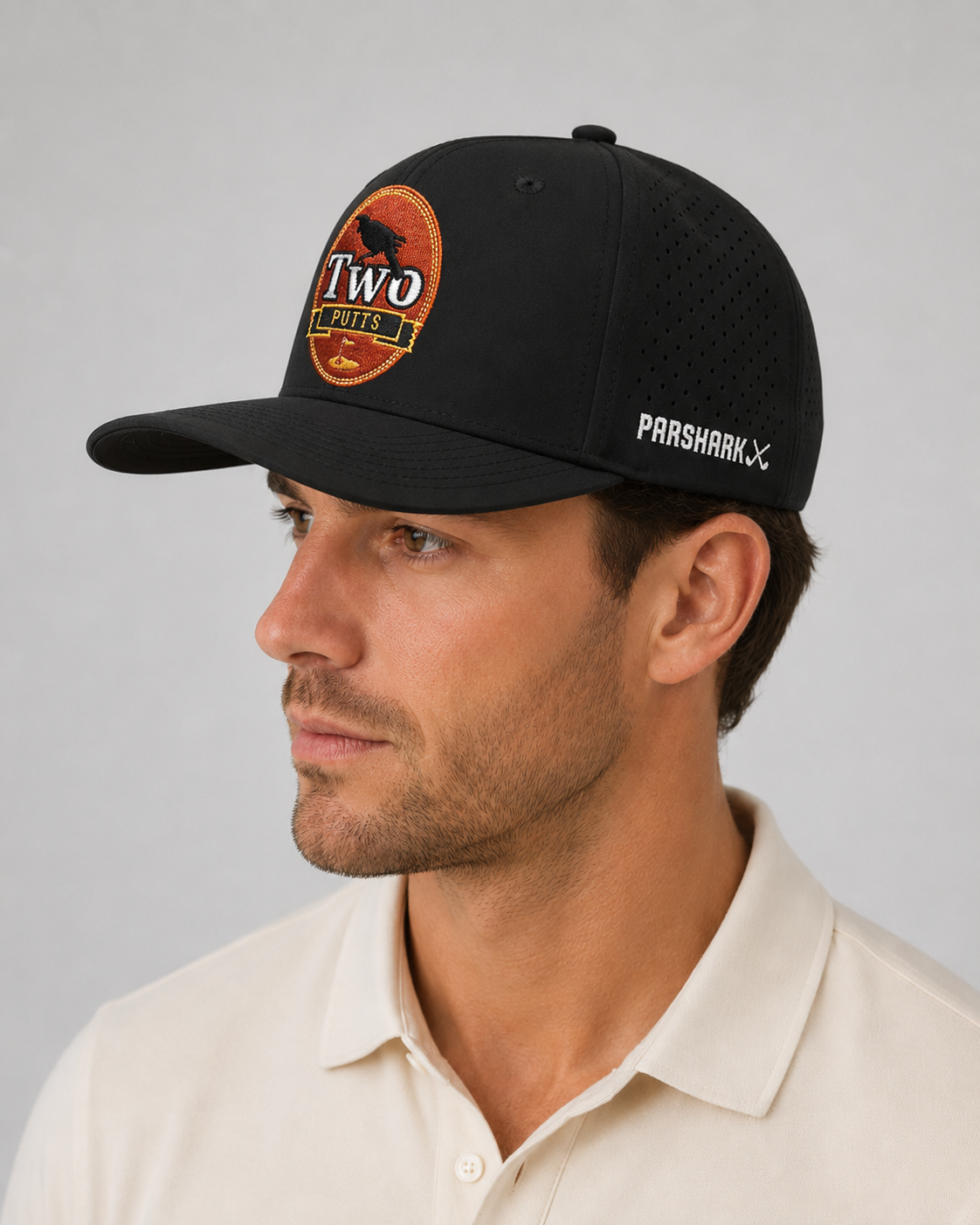 Golf Hat - ParShark Two Putts Black