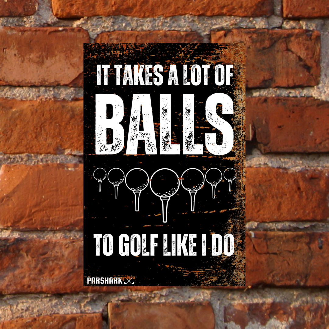 ParShark Double A Lot of Balls Metal Sign 30x20cm