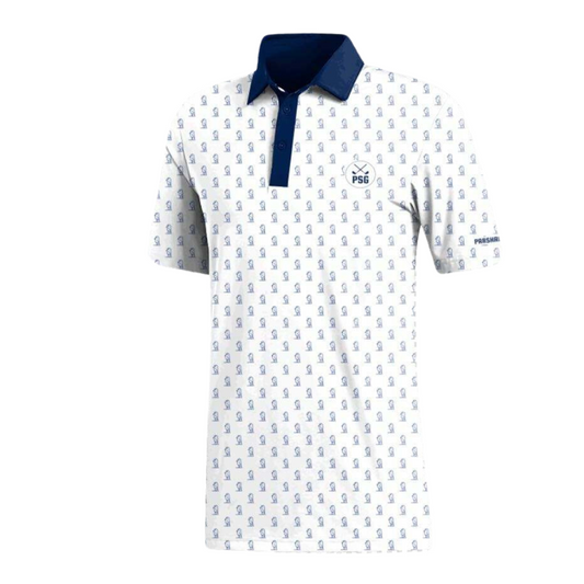 ParShark Birdie Golf Polo - Navy / white