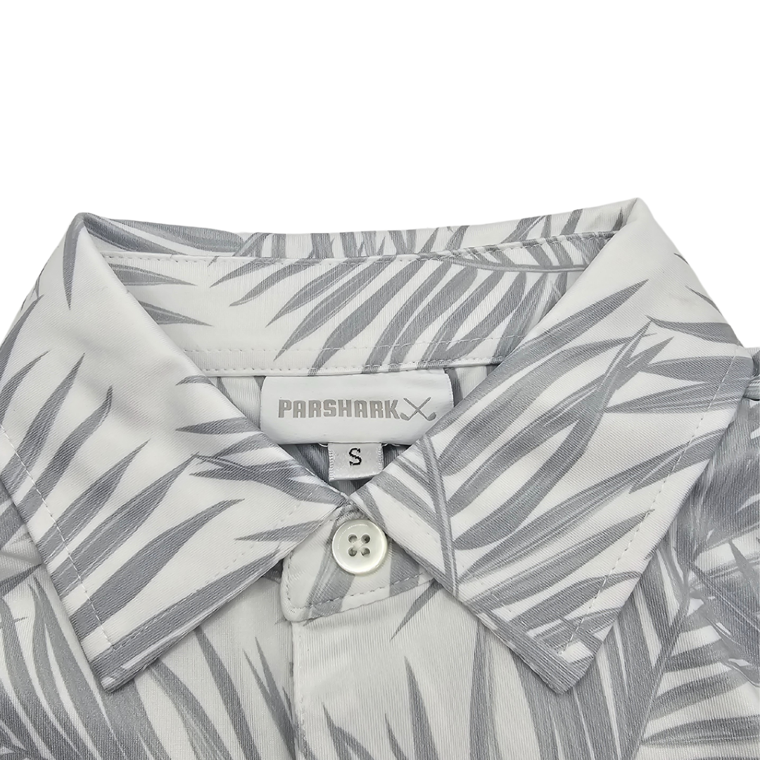 ParShark Urban Jungle Golf Polo - White / Grey