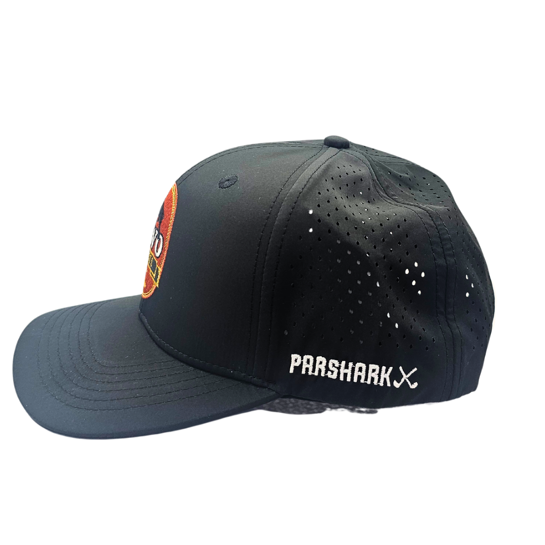 ParShark Two Putts Black Snapback Golf Hat