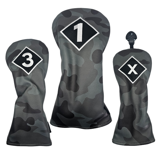 ParShark Recon Grey Camo Headcovers Set