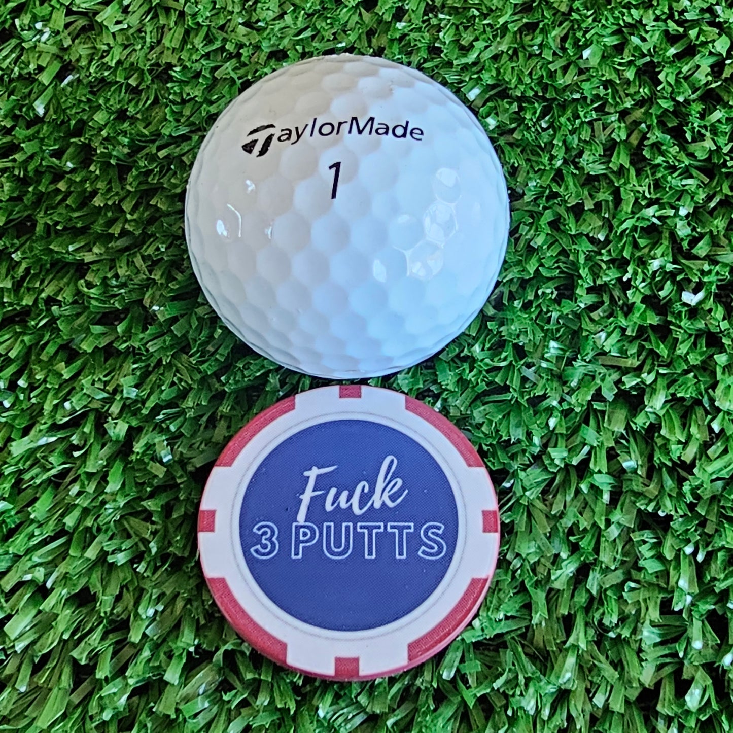 ParSharkGolf Marker Poker Chip - Fuck 3 Putts