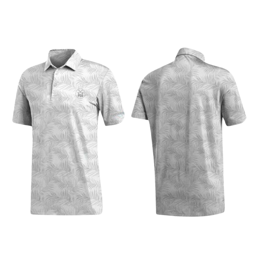 ParShark Urban Jungle Golf Polo - White / Grey