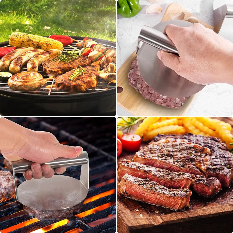 BBQ Burger Smash Blade Stainless Steel