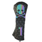 Golf Driver Cover Quilted Black Reflect Skull