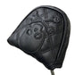 Golf Putter Cover Mallet Putter Quilted Skull  - Black