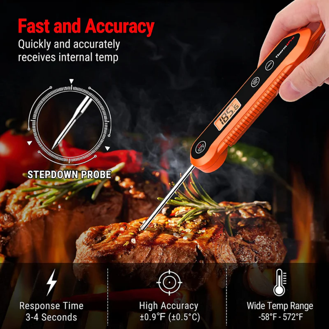 ThermoPro TP03H IPX6 Waterproof Digital BBQ Meat Food Thermometers for Cooking