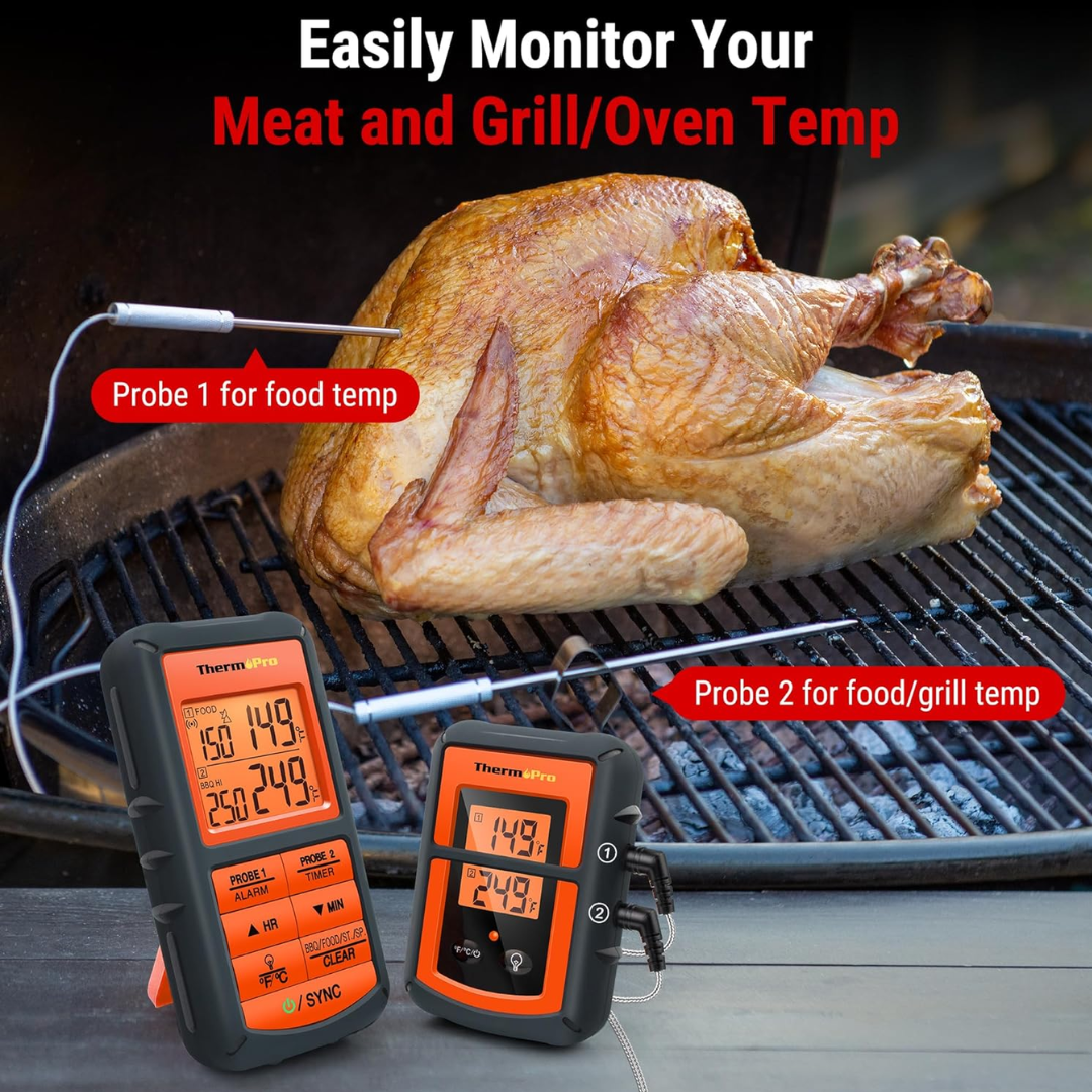 Top Seller ThermoPro TP08C 500 Feet Wireless Digital Cooking Food Thermometer