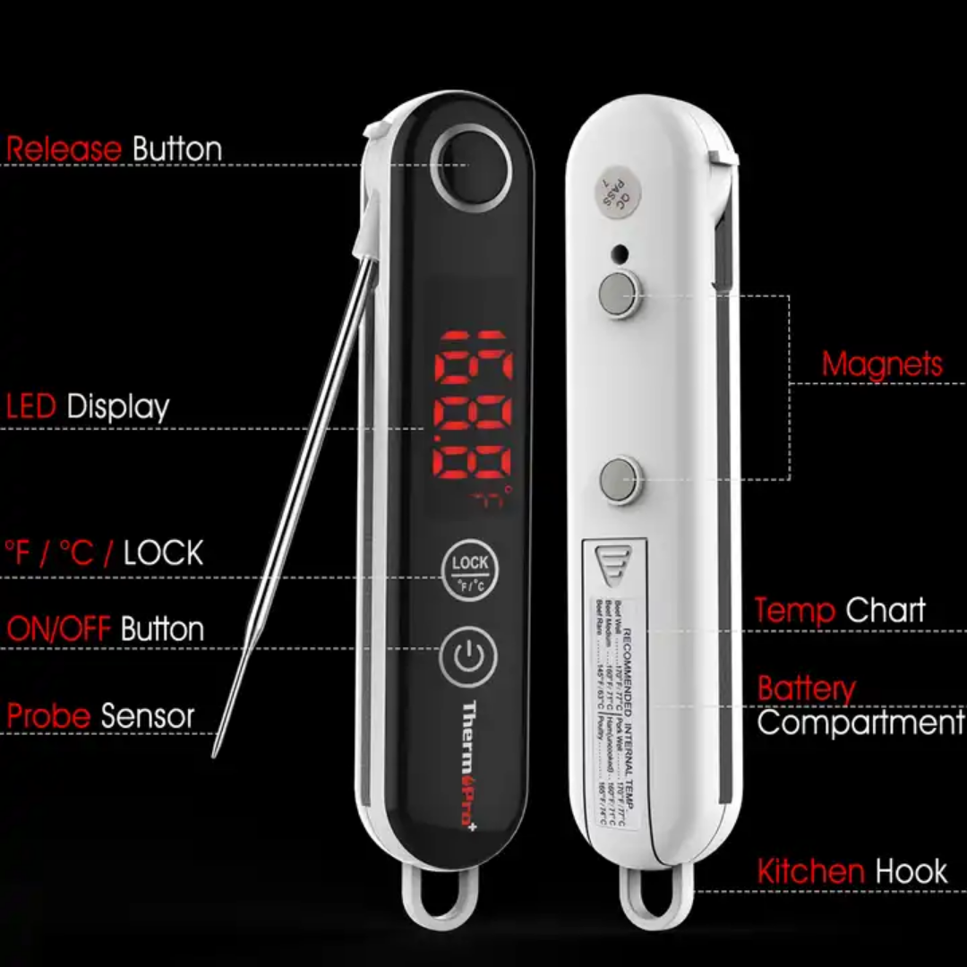 ThermoPro TP18S digital Pen Type Pocket Thermometer with Oven Meat Thermometer Probe