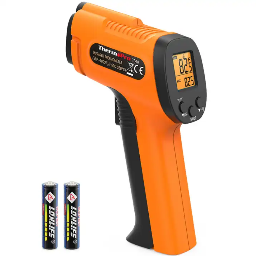 ThermoPro TP30 Digital Thermometer Gun Non Contact Laser Temperature Gun with Adjustable Emissivity & Max Measure