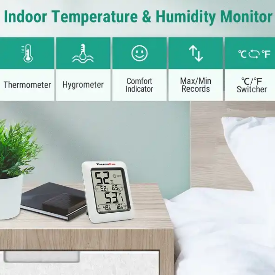 ThermoPro TP50 Indoor Home Weather Station Humidity Hygrometer Gauge