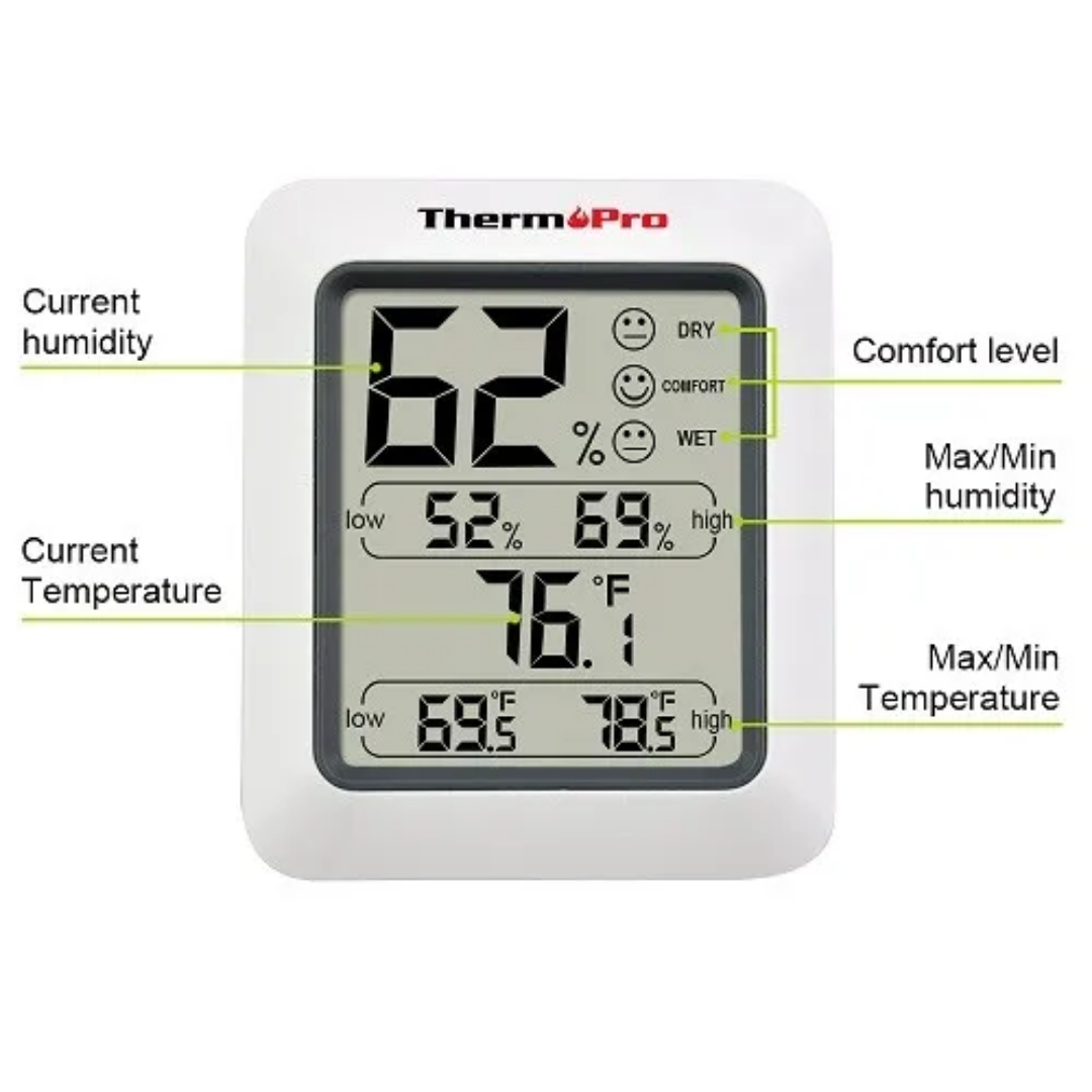 ThermoPro TP50 Indoor Home Weather Station Humidity Hygrometer Gauge