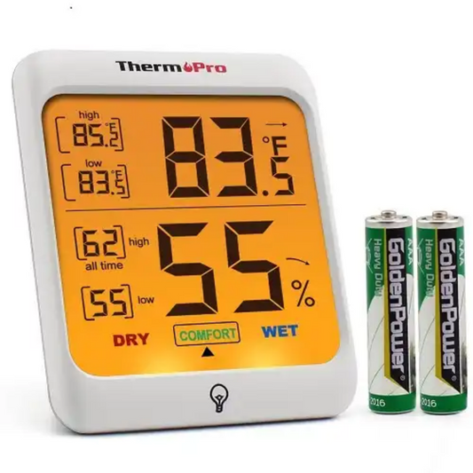 ThermoPro TP53 Room Digital Hygrometer Indoor Thermometer with Touch Backlit