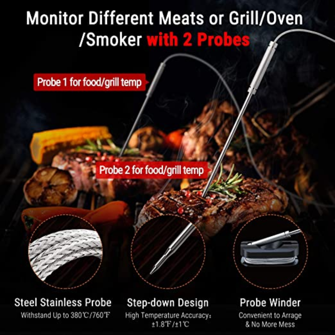 ThermoPro TP920 150M Wireless Smart Meat Thermometer with Dual Probes