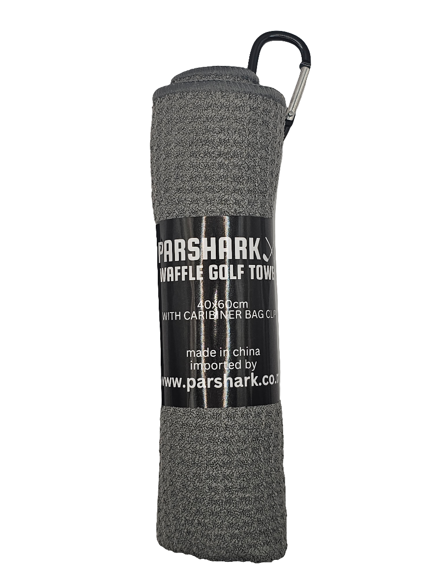 ParShark Standard Waffle Golf Towel - Grey