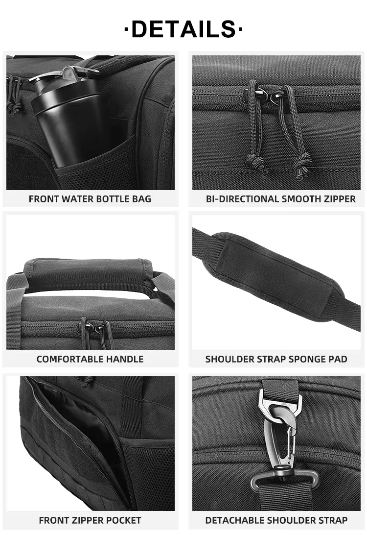 Crossfit Duffle Bag Velcro Front 40L - Recon Black