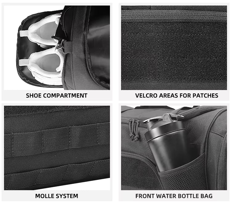 Crossfit Duffle Bag Velcro Front 40L - Recon Black