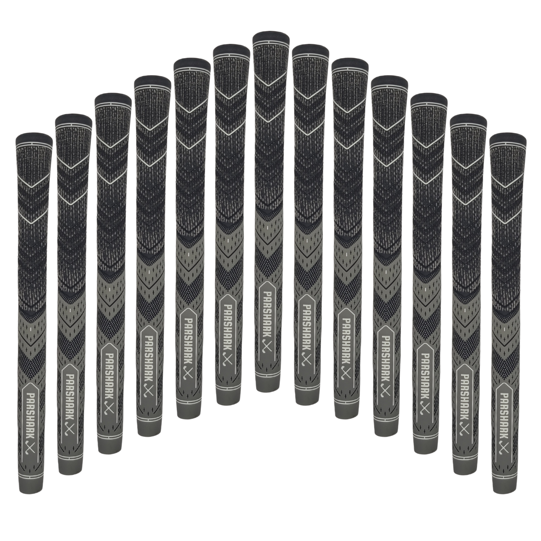 Golf Grips Mid Size 13 pieces Grey + Regrip Set - ParShark CTRL