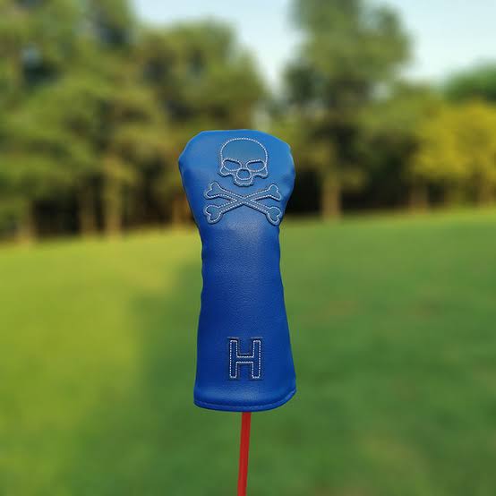 Golf Hybrid Head Cover - Blue skull