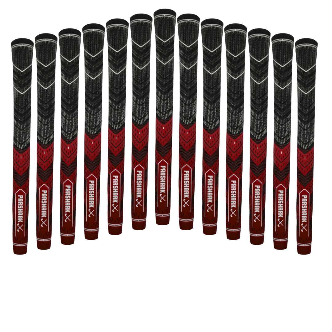 Golf Grips Mid Size 13 pieces Red + Regrip Set - ParShark CTRL