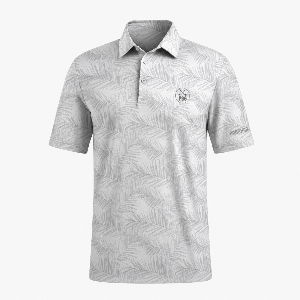 ParShark Urban Jungle Golf Polo - White / Grey