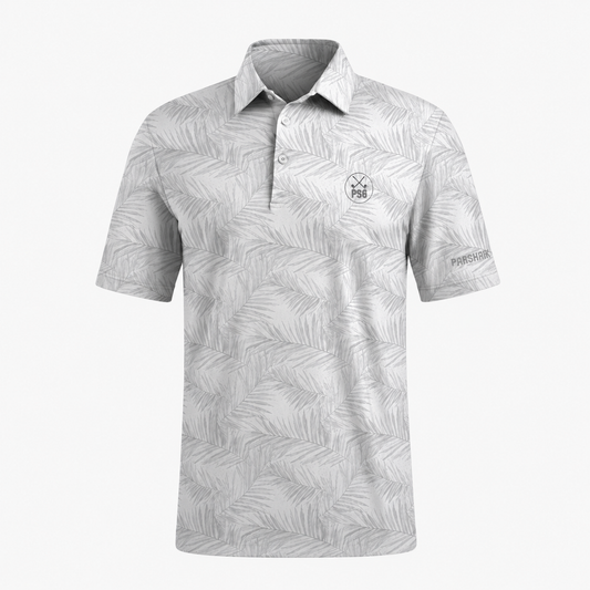 ParShark Urban Jungle Golf Polo - White / Grey