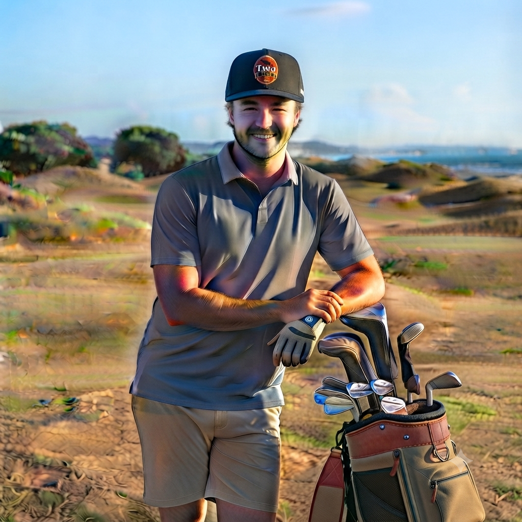 Golf Hat - ParShark Two Putts Black