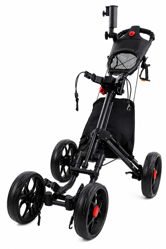 ParShark Golf Trundler 4 Wheel Umbrella Holder - Stealth