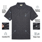 ParShark Fern Noir Golf Polo - Black / Grey