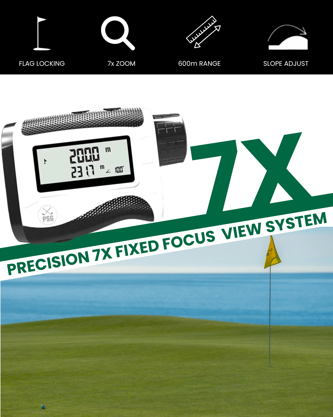 ParShark Pin Seeker Golf Laser Range Finder