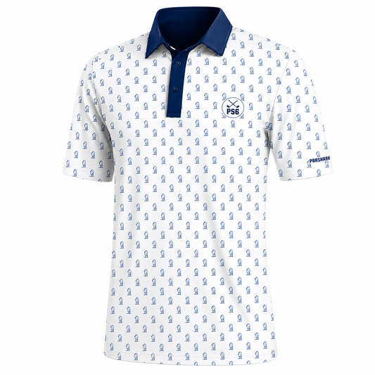 ParShark Birdie Golf Polo - Navy / white