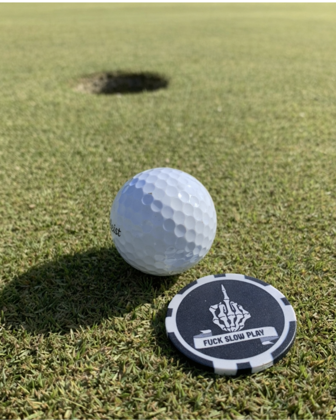 ParShark Golf Marker Poker Chip - F*** Slow Play