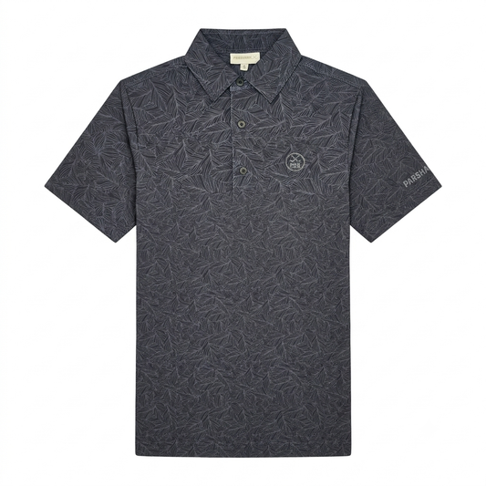 ParShark Fern Noir Golf Polo - Black / Grey