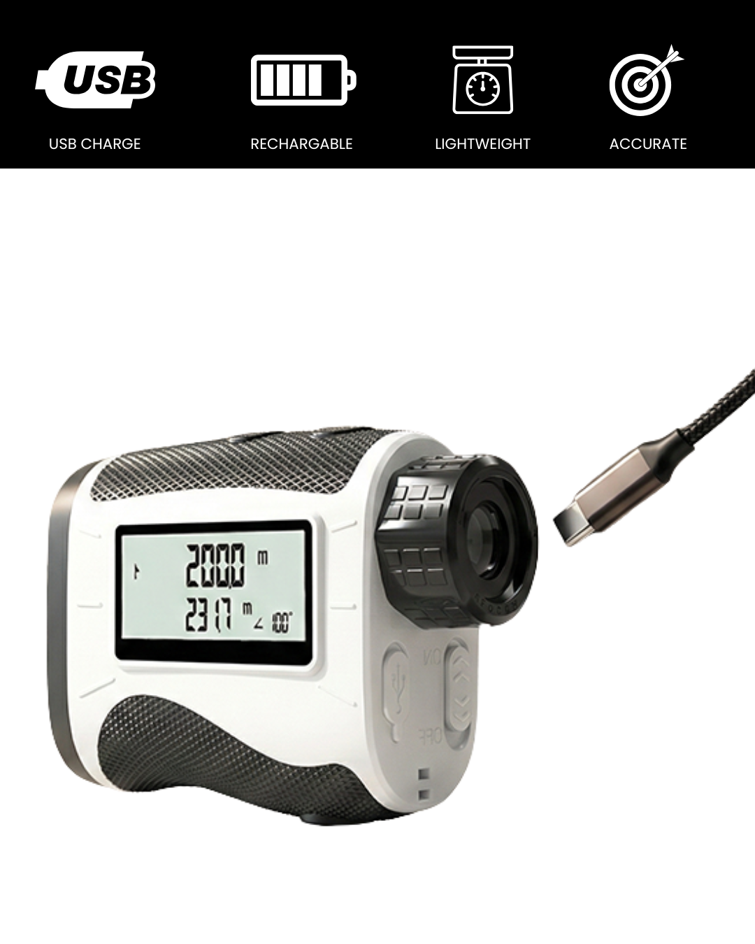 ParShark Pin Seeker Golf Laser Range Finder