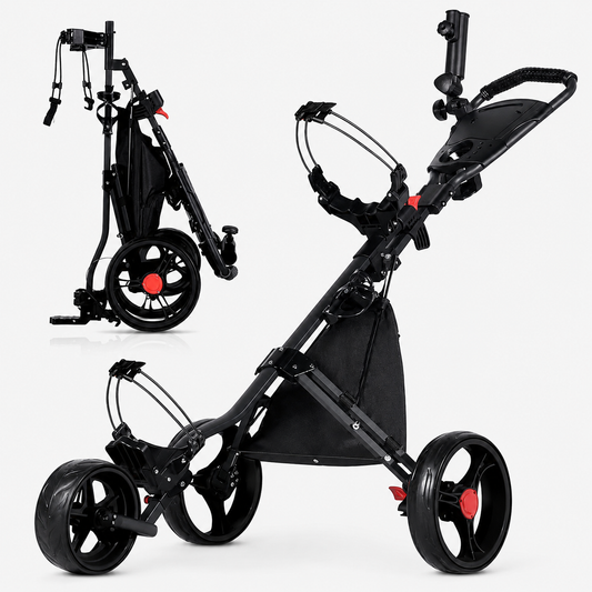 ParShark Golf Trundler 3 Wheel Umbrella Holder - Delta