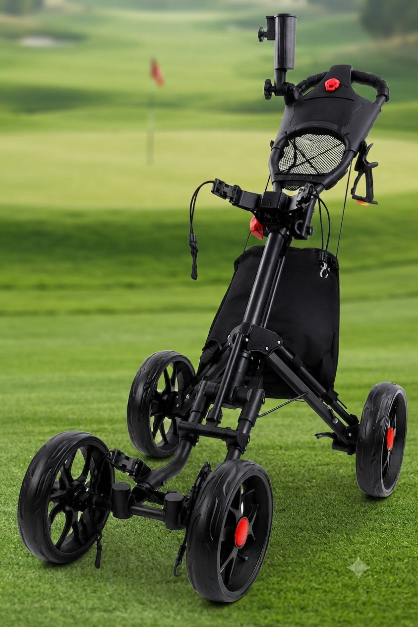 ParShark Golf Trundler 4 Wheel Umbrella Holder - Stealth