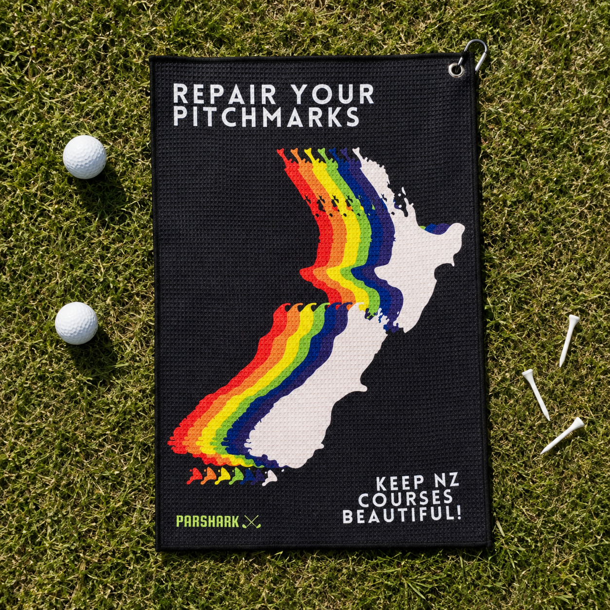 ParShark Golf Towel - Repair Your Pitch Marks