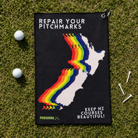 ParShark Golf Towel - Repair Your Pitch Marks