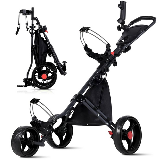 ParShark Golf Trundler 3 Wheel Umbrella Holder - Delta